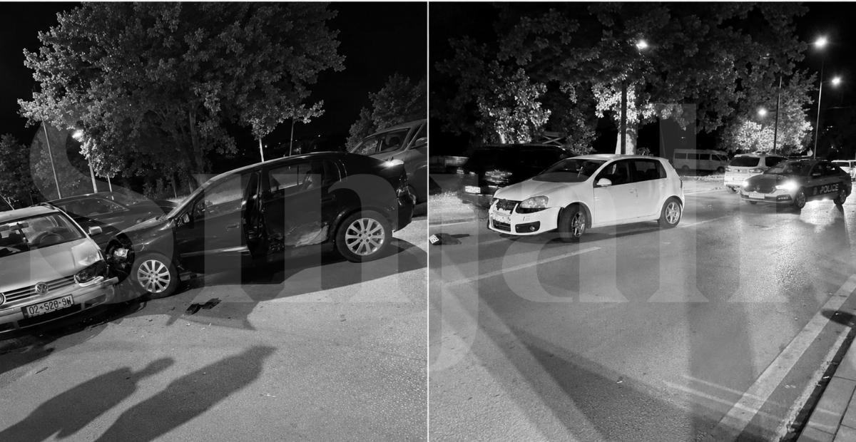 foto kryesore — Aksident në Vushtrri, përplasen tri vetura