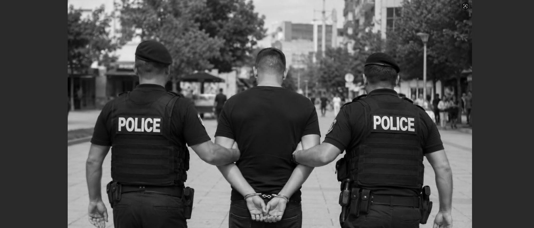 foto kryesore — Policia e kap në sheshin “Adem Jashari” në…