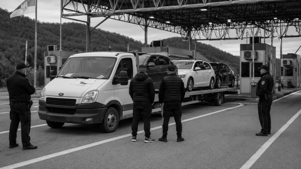 foto kryesore — Kontrolli i kamionetës me tri vetura…