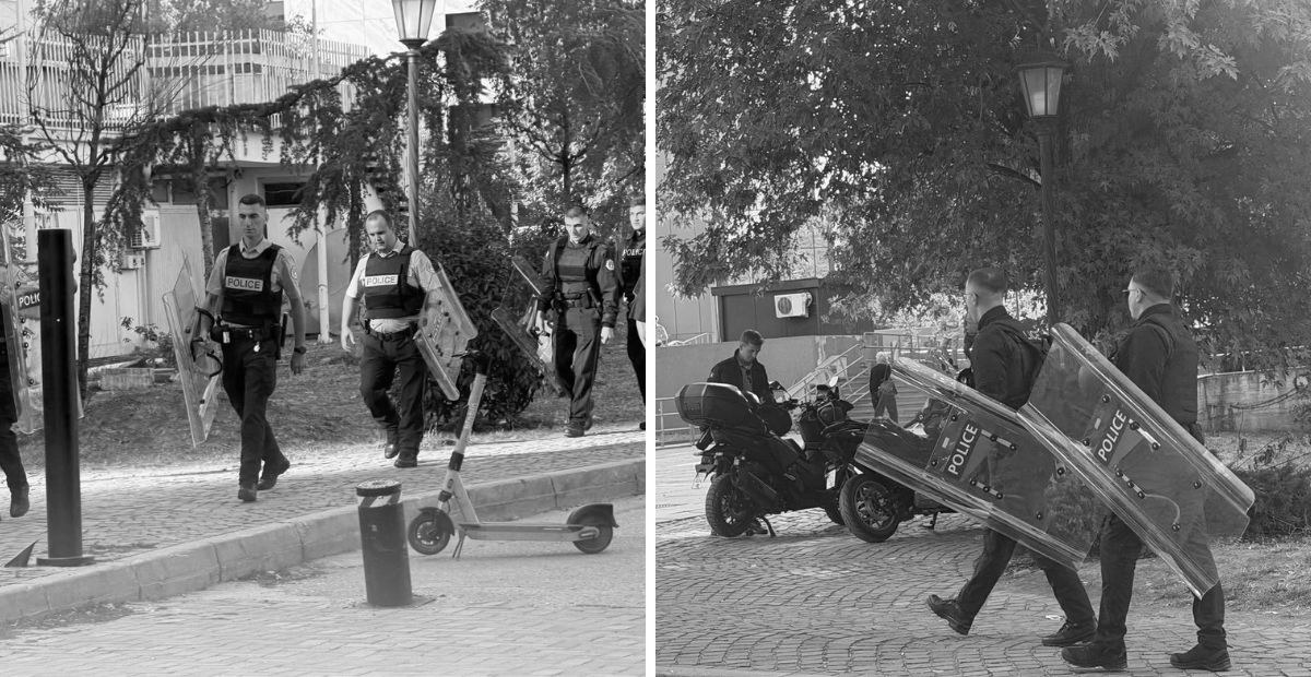 foto kryesore — Shtohet prania e Policisë pranë Qeverisë