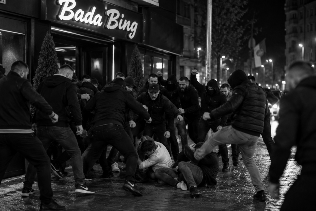 foto kryesore — Dalin nga lokali “Bada Bing” në veri të…
