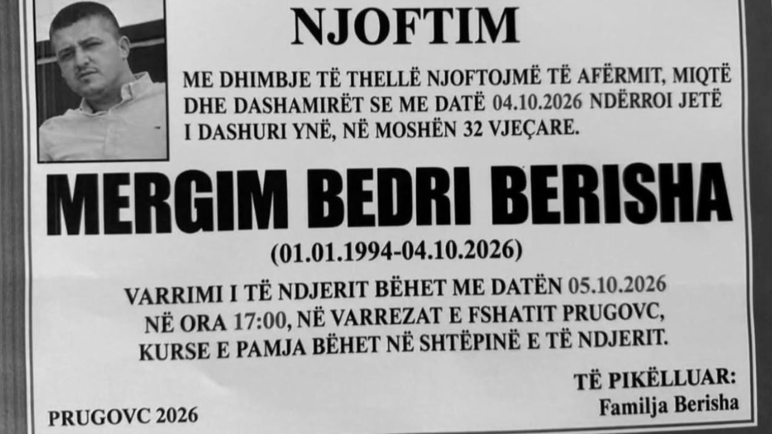 foto kryesore — Këmbësori që vdiq pasi u godit nga vetura…